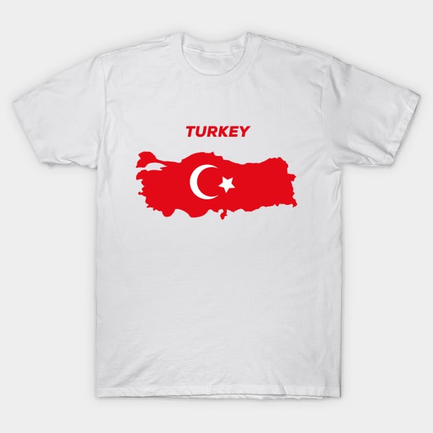 Turkey map flag T-Shirt by maro_00